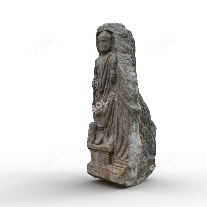 Ancient Ostia Antica Bas-relief: Exquisite 3D Reproduction 3D model image 2