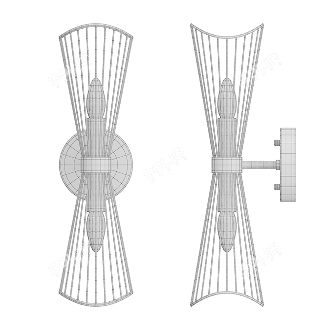 Modern Metal Wall Lamp - Lampatron DARASE 3D model image 5