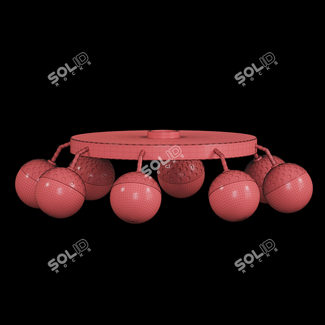 Elegant Ceiling Light Fixture 3D model image 3