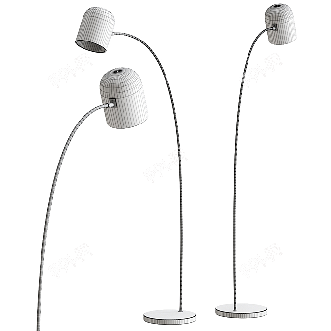 Sleek Simone Floor Lamp: Modern Design 3D model image 2