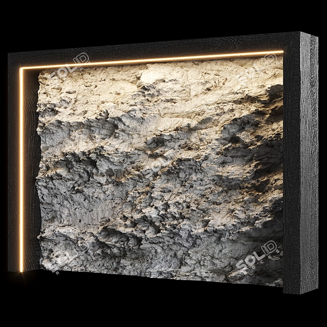 Elegant Stone Wall Décor 3D model image 3