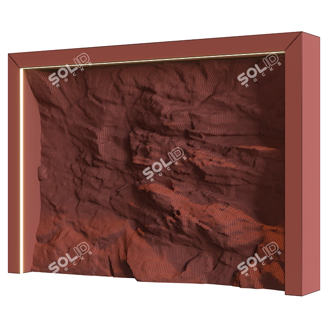 Elegant Stone Wall Décor 3D model image 5