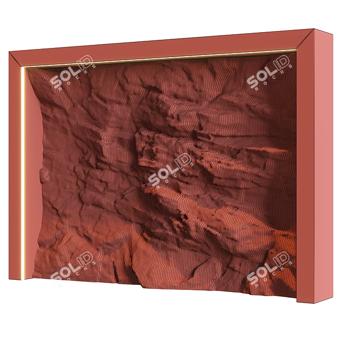 Elegant Stone Wall Décor 3D model image 7