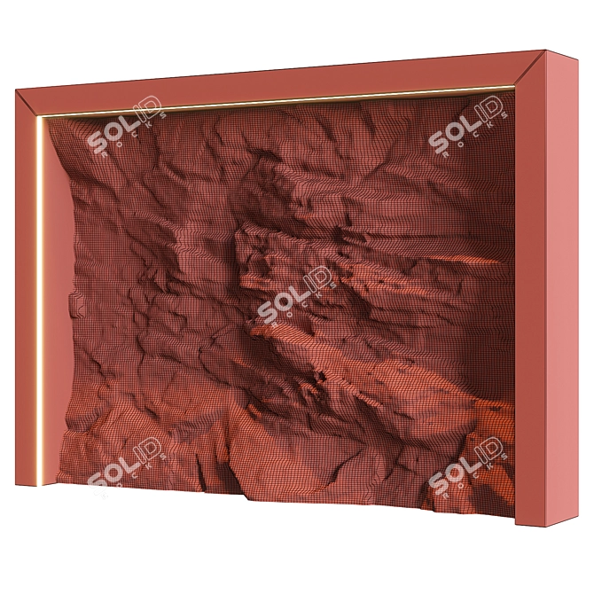 2015 Stone Wall Sculpture 3D model image 6