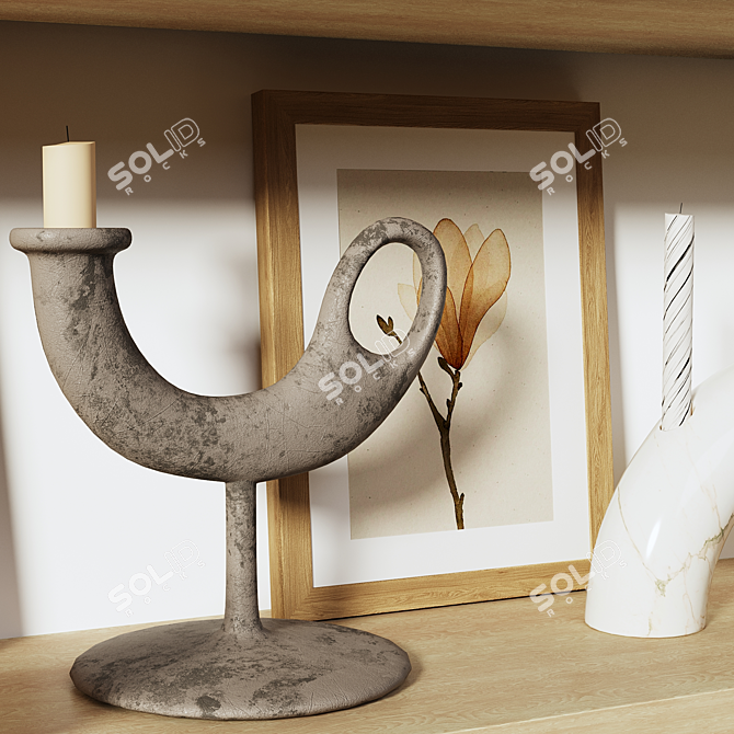 Elegant Decorative Set for Home 3D model image 2