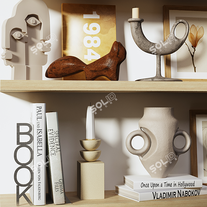 Elegant Decorative Set for Home 3D model image 4