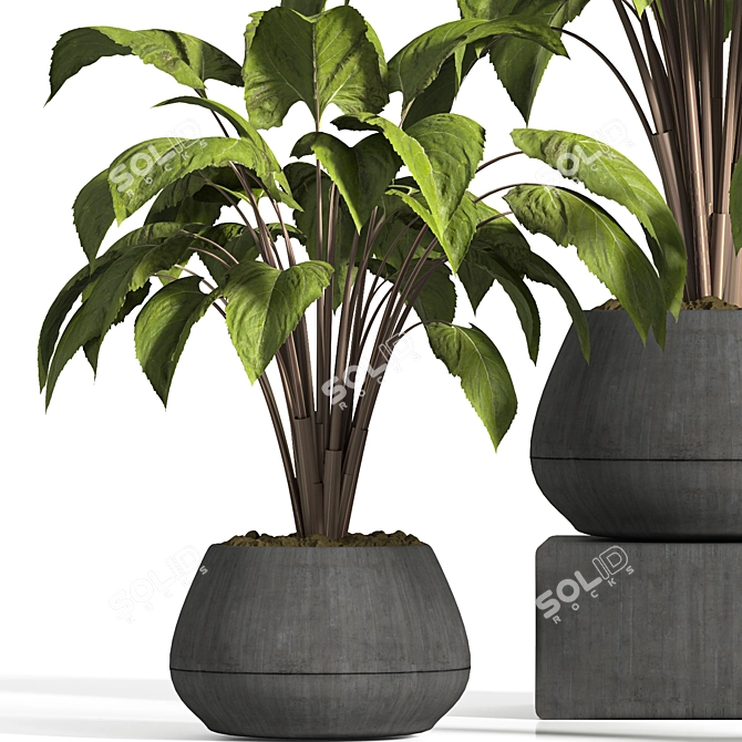 Stylish Indoor Plant Stand 3D model image 2