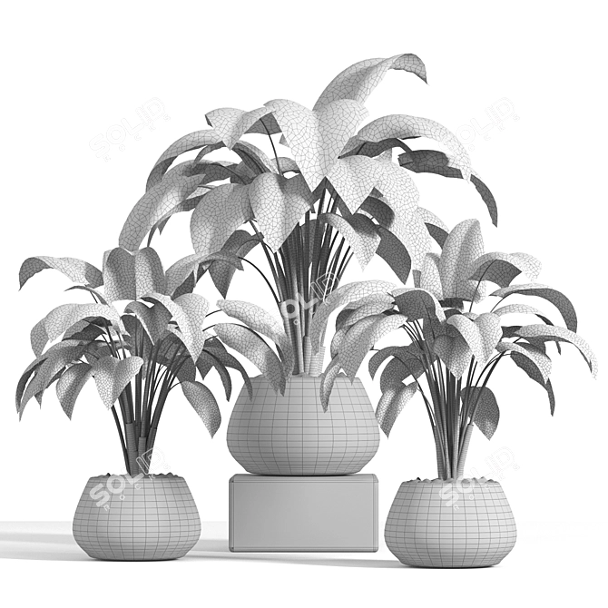 Stylish Indoor Plant Stand 3D model image 5