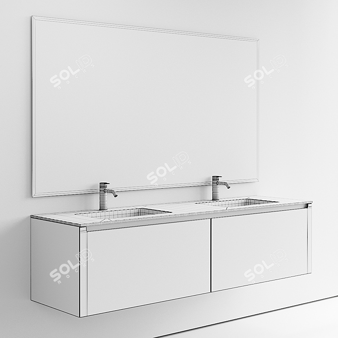 Inbani Strato H Vanity Set 3D model image 5