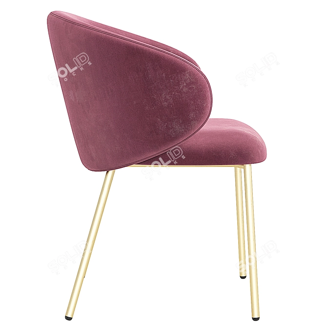 Italian Connubia Calligaris Tuka Chair: Elegant Comfort 3D model image 4