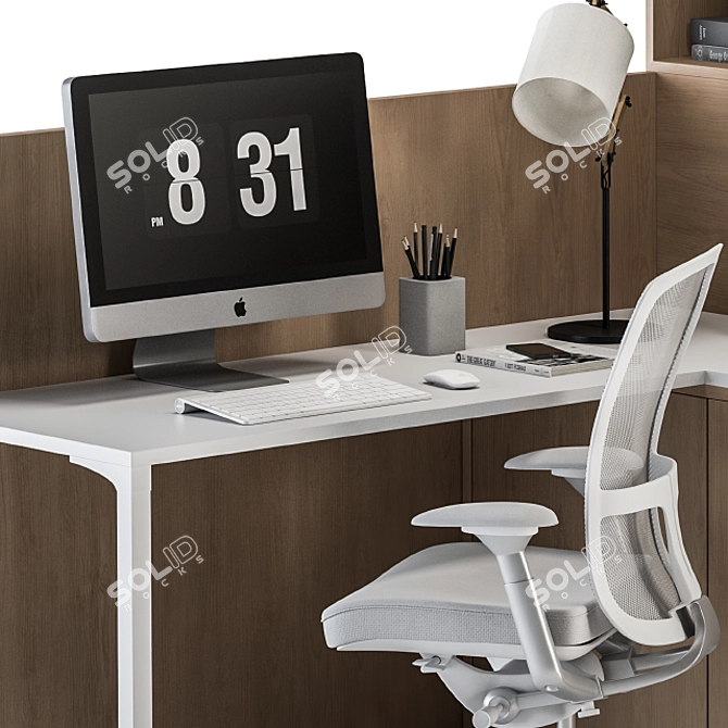 ErgoTech Office Set: Productivity Boost+ Comfort 3D model image 3