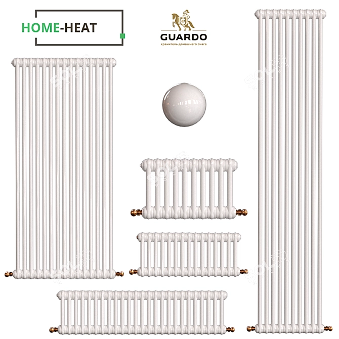 Italian Tubular Radiators - GUARDO Pilon S4H 3D model image 1