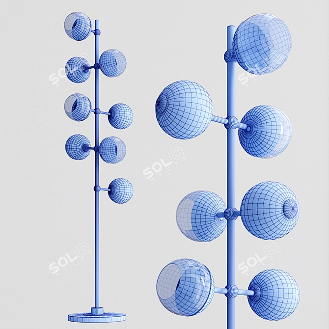 Chic Cherries Glass Floor Lamp 3D model image 3