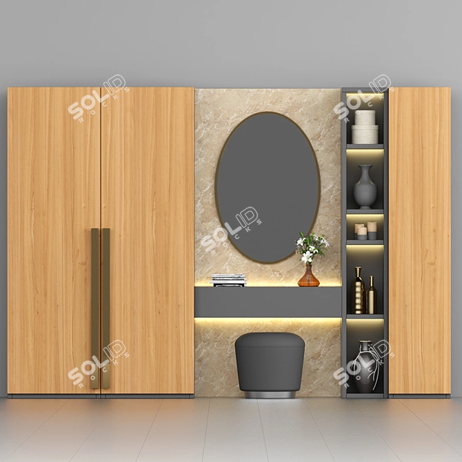 Modern Hallway Console Table 3D model image 2