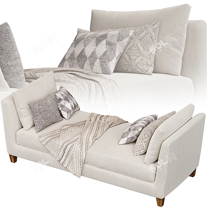 Modern Marlowe Daybed: Stylish and Functional 3D model image 4