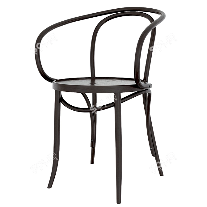 Thonet Rating Chair: Elegant & Classic Design. 3D model image 1