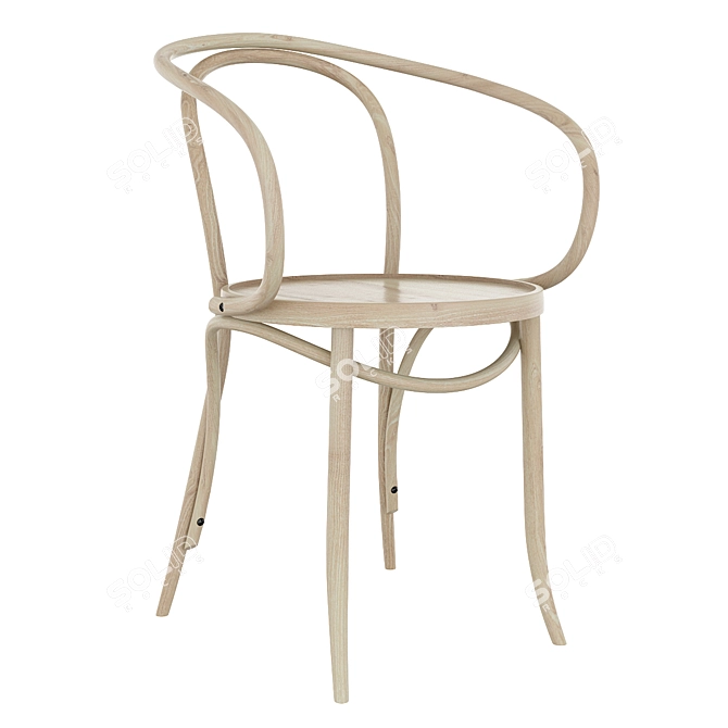 Thonet Rating Chair: Elegant & Classic Design. 3D model image 2