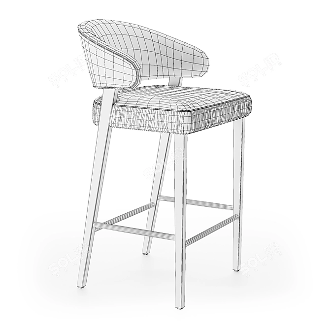 Modern Cahn Counter Stool 3D model image 4