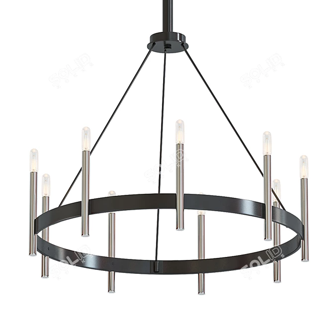 Elegant Anthem Chandelier: Quoizel's Lumens Showstopper 3D model image 1