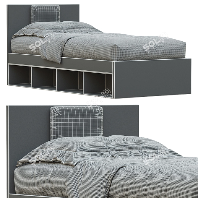 NUK Single Bed - Modern and Stylish 3D model image 4