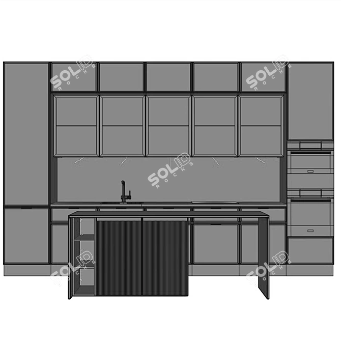 Etagon-F Sink + Bosch Microwave 3D model image 5