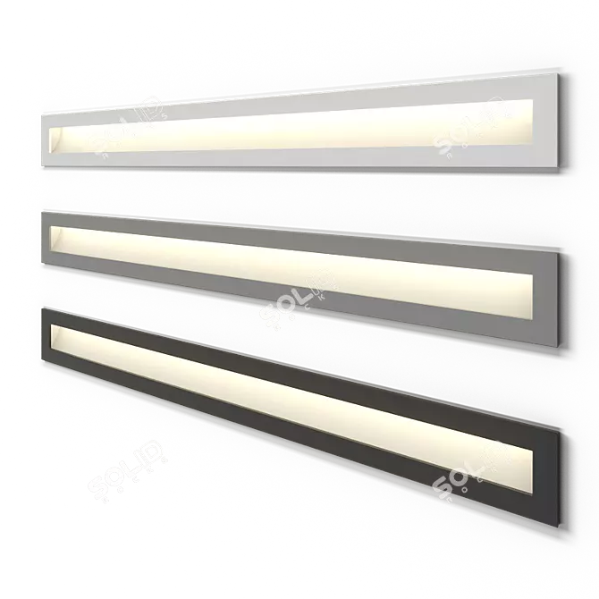 Sleek LED Staircase Light 3D model image 2
