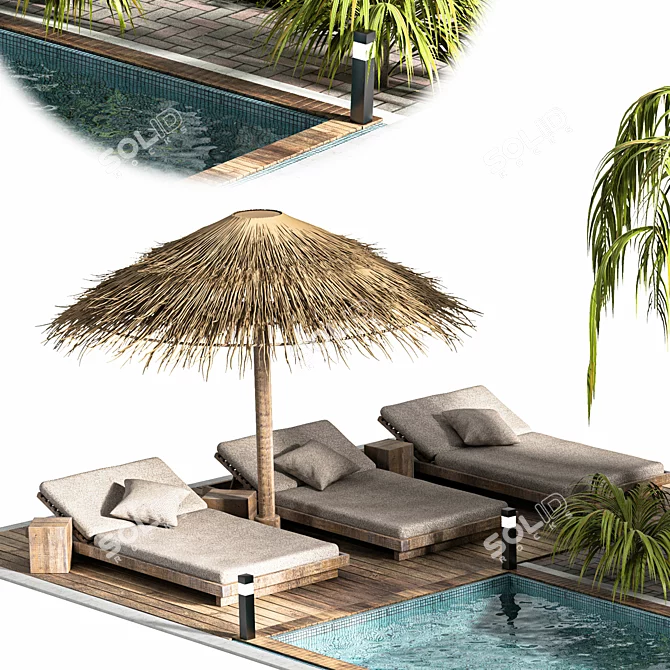 Backyard Oasis: Premium Swimming Pools 3D model image 12