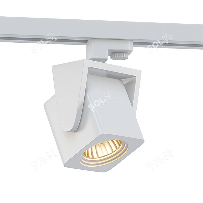 Sleek Aluminum Track-Light with Dimmer 3D model image 1