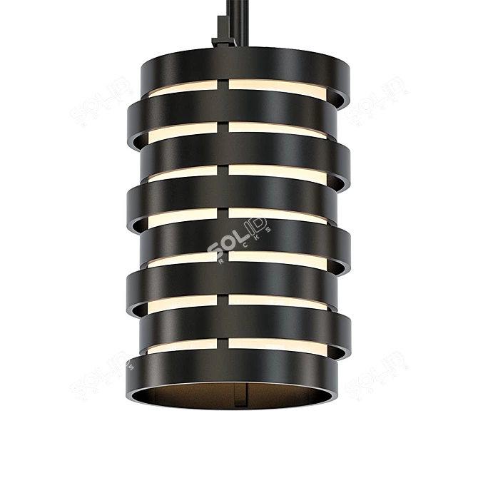 Modern Metal Pendant Light 3D model image 1