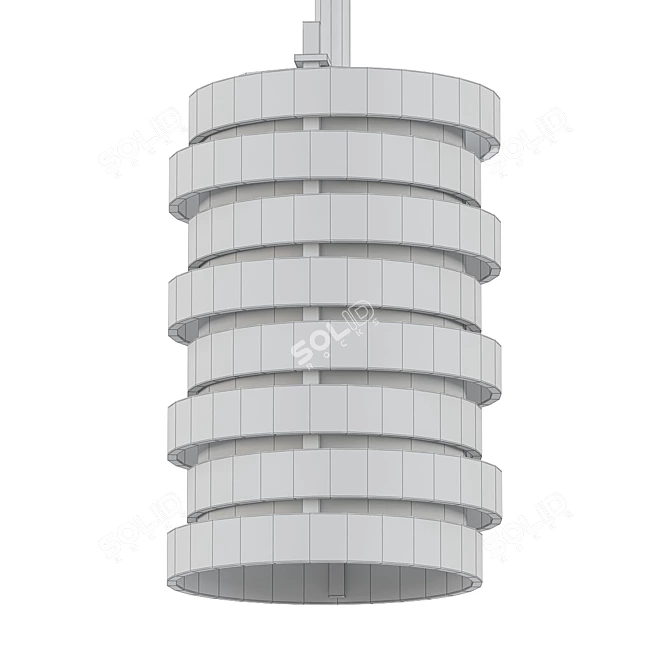 Modern Metal Pendant Light 3D model image 2