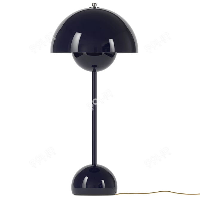 60's Bright Spirit: VP3 FlowerPot Lamp 3D model image 1