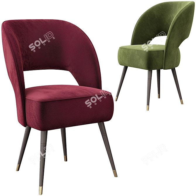 Elegant Lounge Chair with Modern Design 3D model image 1