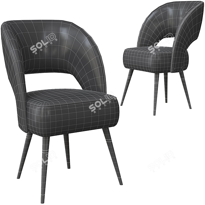 Elegant Lounge Chair with Modern Design 3D model image 2