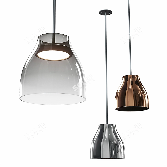 Trinity Pendant Lamp: Stylish and Classic 3D model image 1