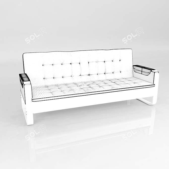 Elegant Executive Sofa 3D model image 2