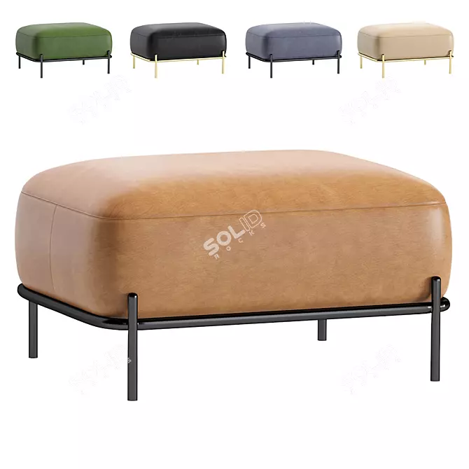 Puff Pawai Leather: Modern Luxury Sofa 3D model image 1