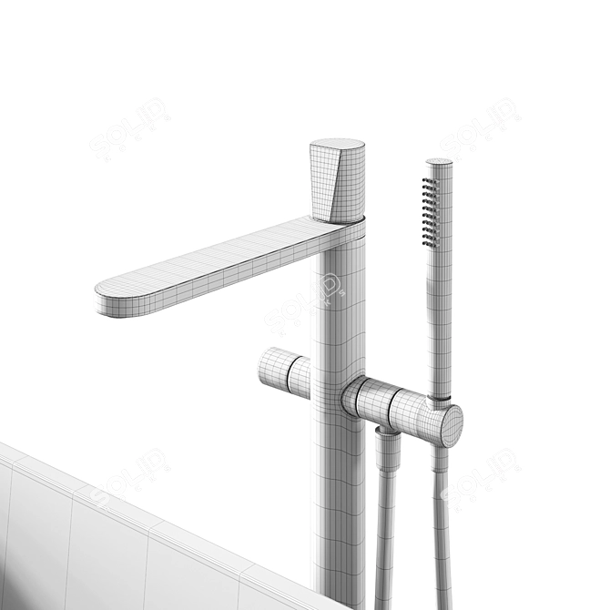  Trieste Bathroom Set with Antonio Lupi Faucet 3D model image 4