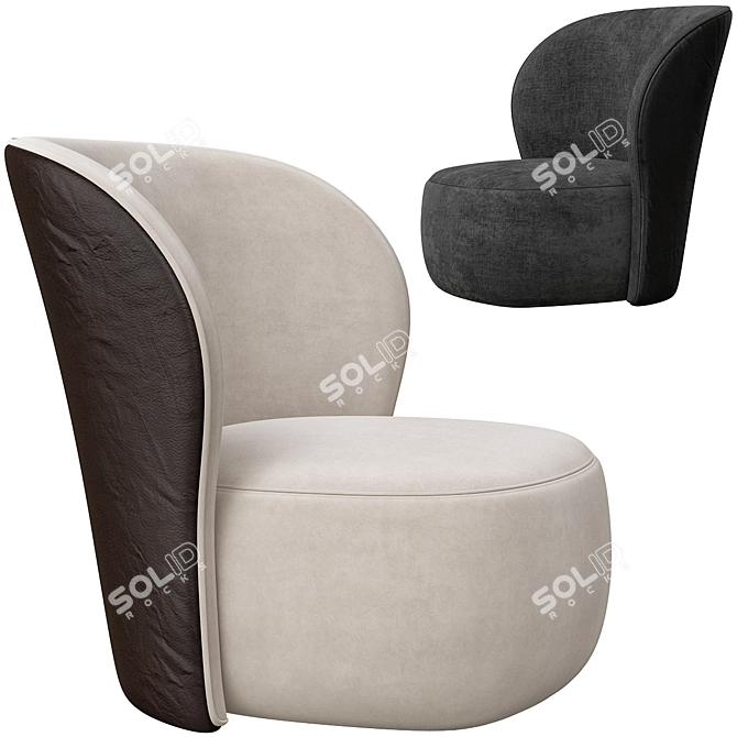 Elegant Lucrezia Armchair: A Timeless Seating Solution 3D model image 1