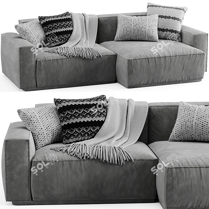 Contemporary Arflex Sofa: Sleek and Stylish 3D model image 1