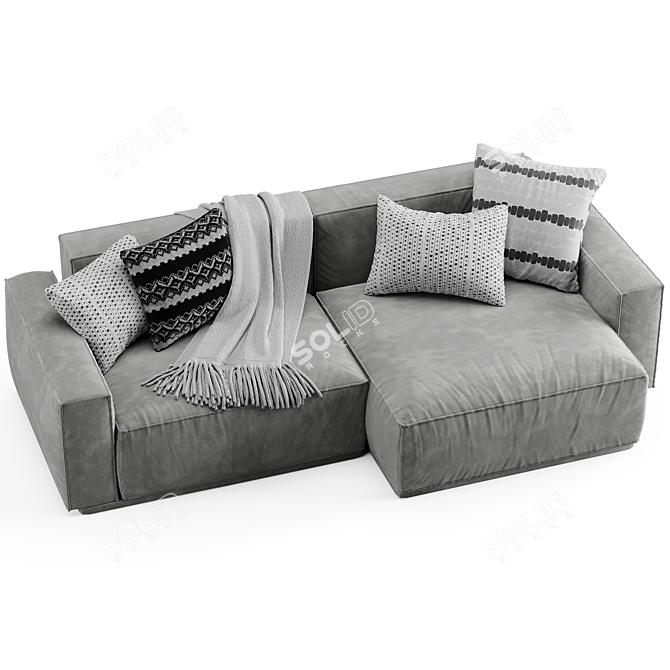 Contemporary Arflex Sofa: Sleek and Stylish 3D model image 5