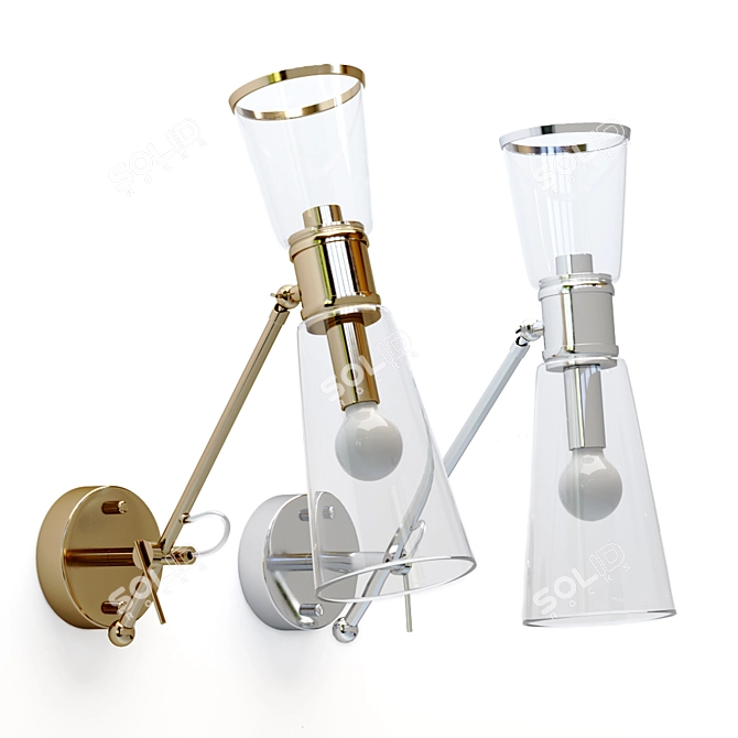 Elegant Illumination: Innerspace Delight Wall 3D model image 1