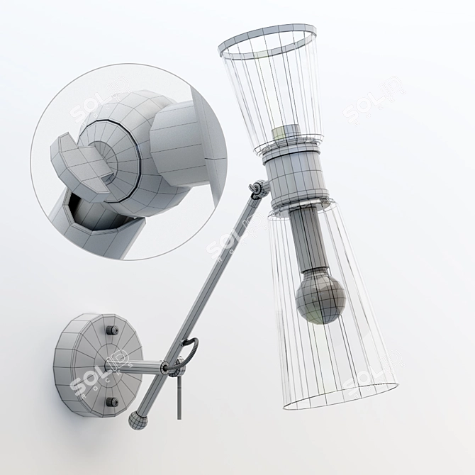 Elegant Illumination: Innerspace Delight Wall 3D model image 4