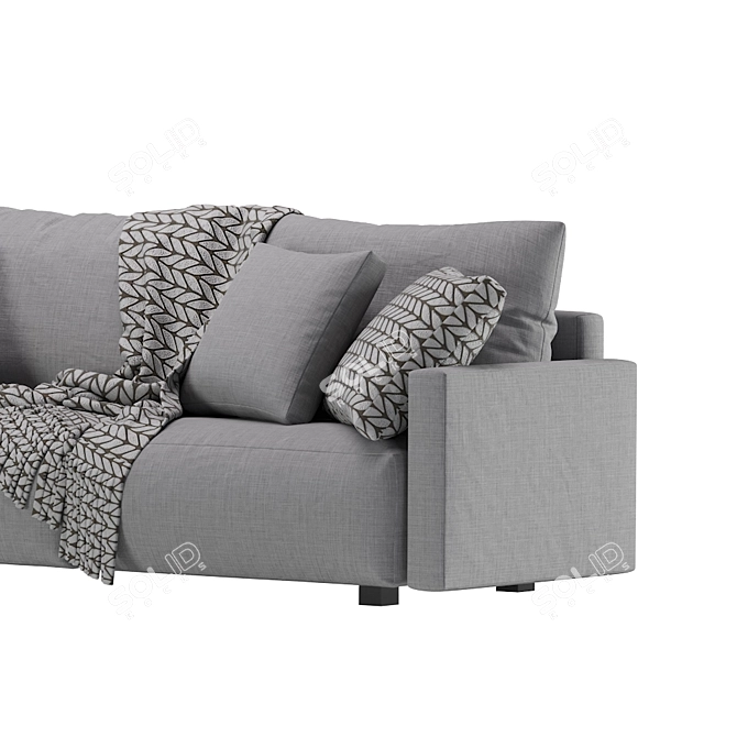Gimmarp 3-Seater Sofa: Space-Saving Comfort 3D model image 4