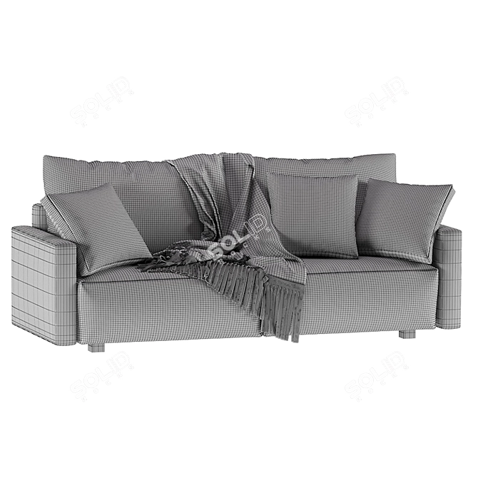 Gimmarp 3-Seater Sofa: Space-Saving Comfort 3D model image 7