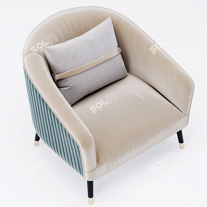 Elegant Comfort Armchair 3D model image 3