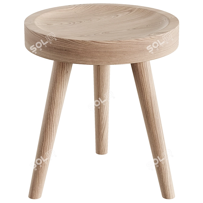 Elegant Mitzi Riva Stool 3D model image 1