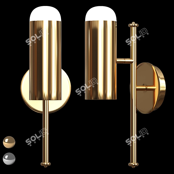 Minimalist Wall Light Fixture 3D model image 1