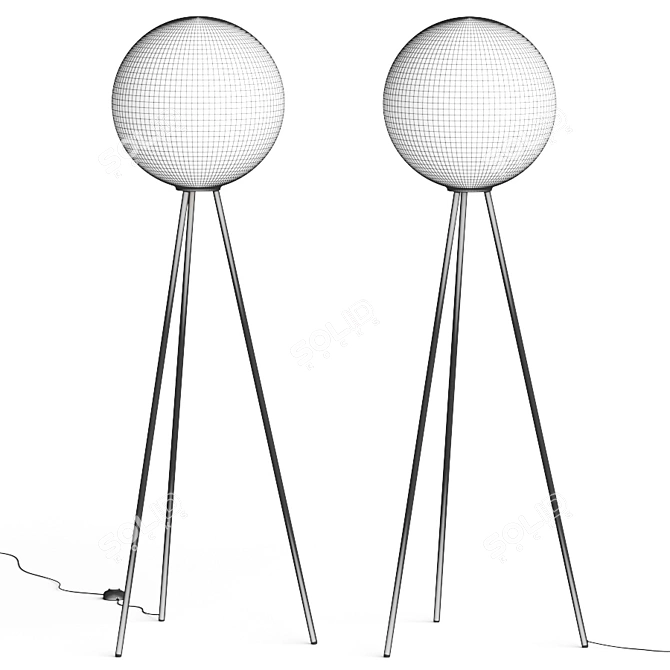 Elegant Prima Signora Floor Lamp 3D model image 2