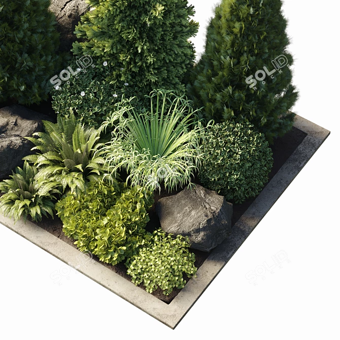 Alpine Hill 03 Outdoor Rectangle 3D model image 3