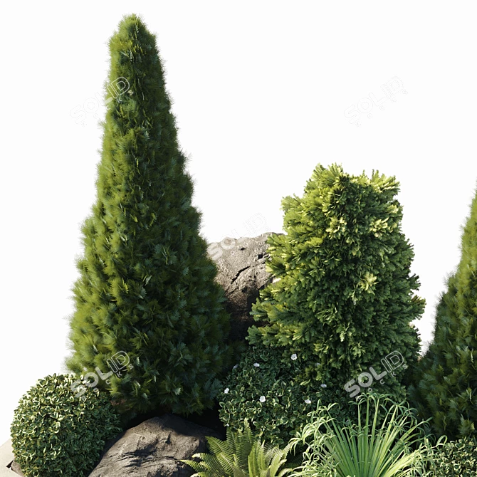 Alpine Hill 03 Outdoor Rectangle 3D model image 4